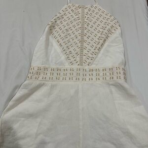 Elegant White Embroidered Romper